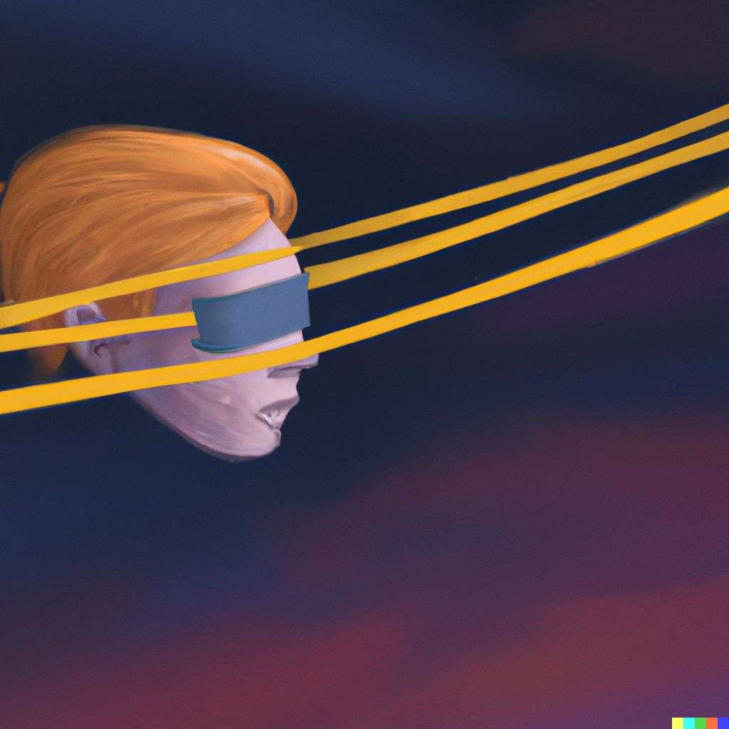 the discovery of gravity, digital art created in Procreate